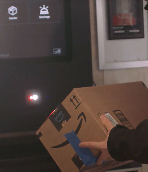 Scanning parcel on console