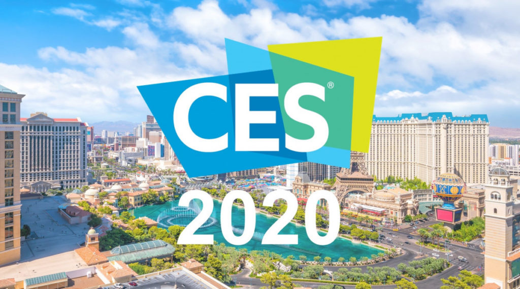 CES 2020 logo over Las Vegas