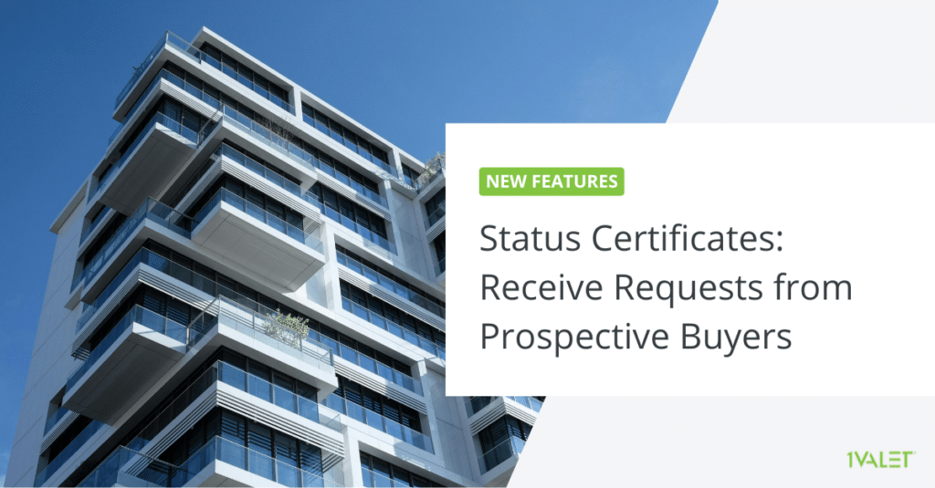 Status Certificates - 1VALET