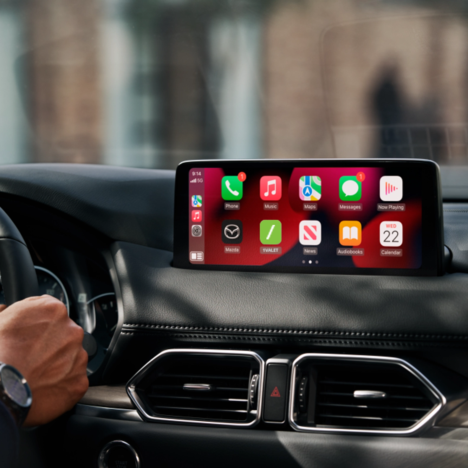 1VALET app on CarPlay screen