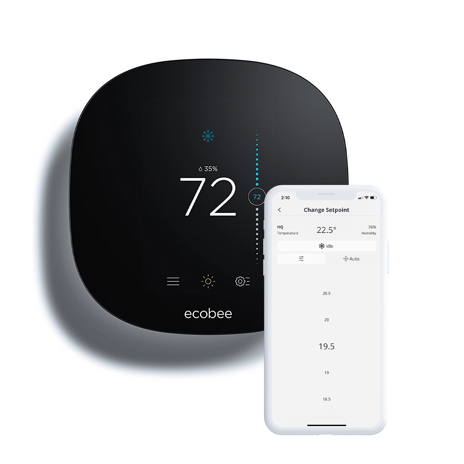 Smart thermostat product photo