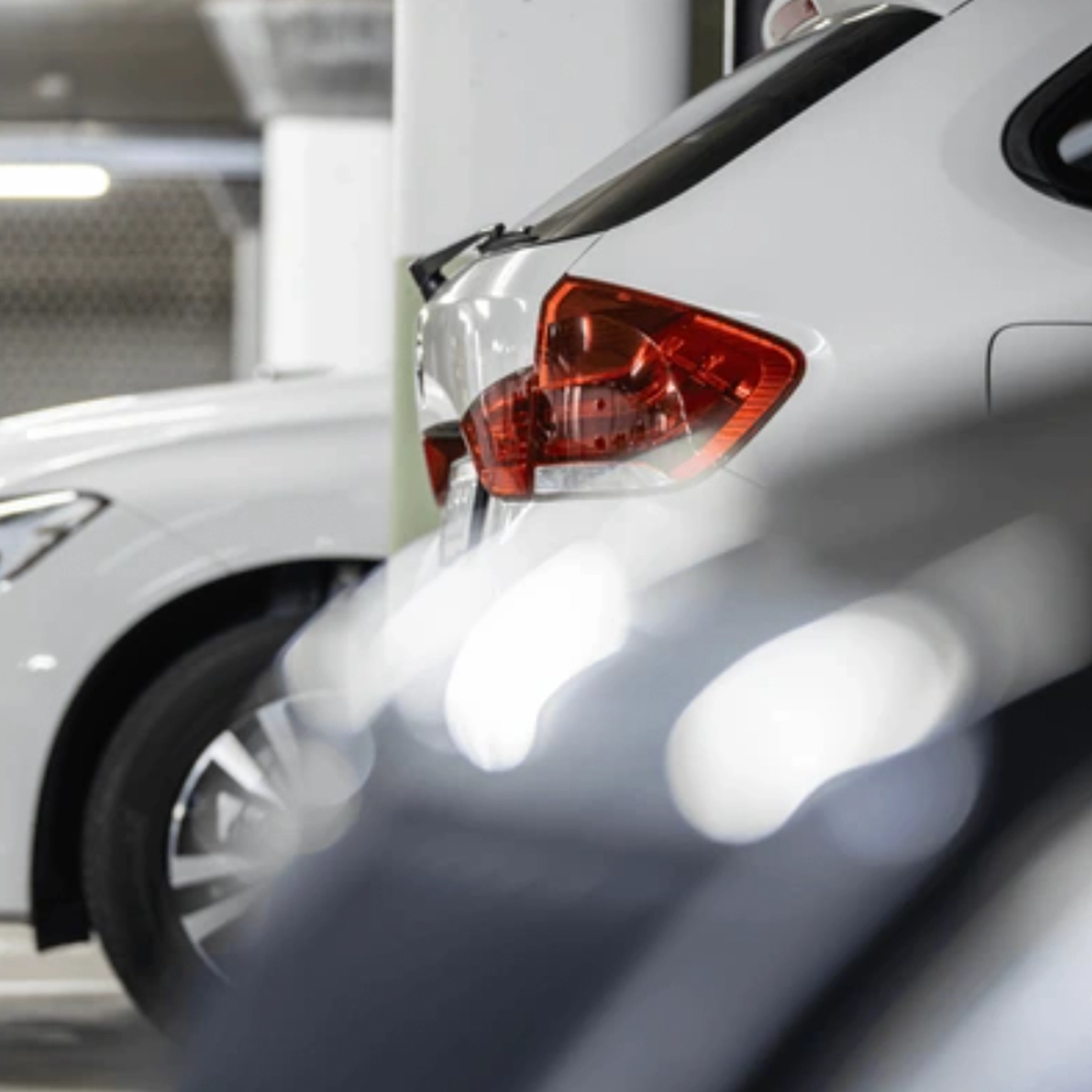 Cars in a parking garage